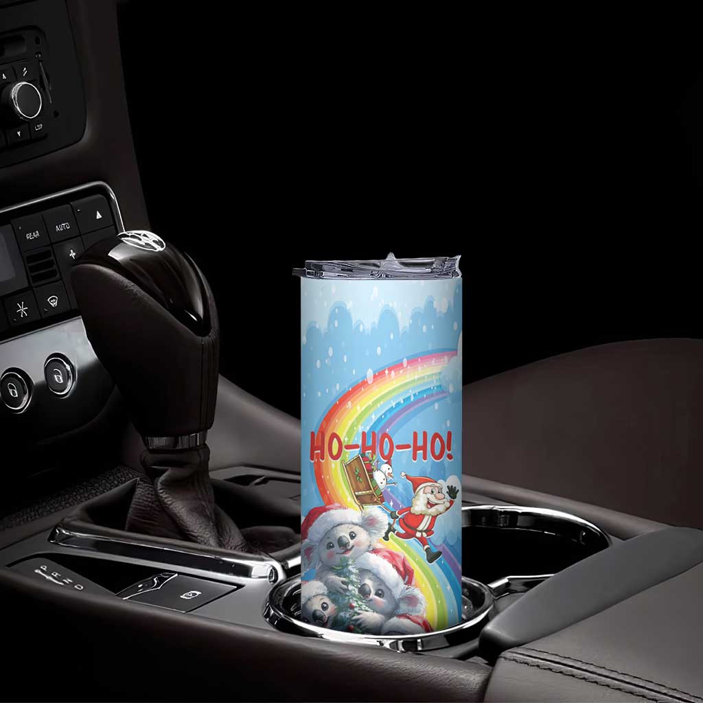 Personalised Australia Koala Christmas Skinny Tumbler Santa Claus Ho Ho Ho