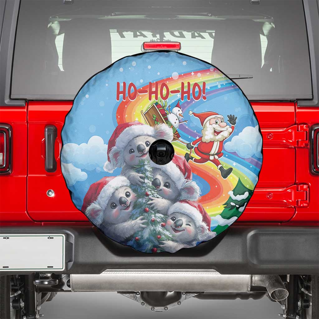 Australia Koala Christmas Spare Tire Cover Santa Claus Ho Ho Ho