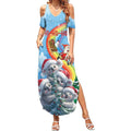 Personalised Australia Koala Christmas Summer Maxi Dress Santa Claus Ho Ho Ho