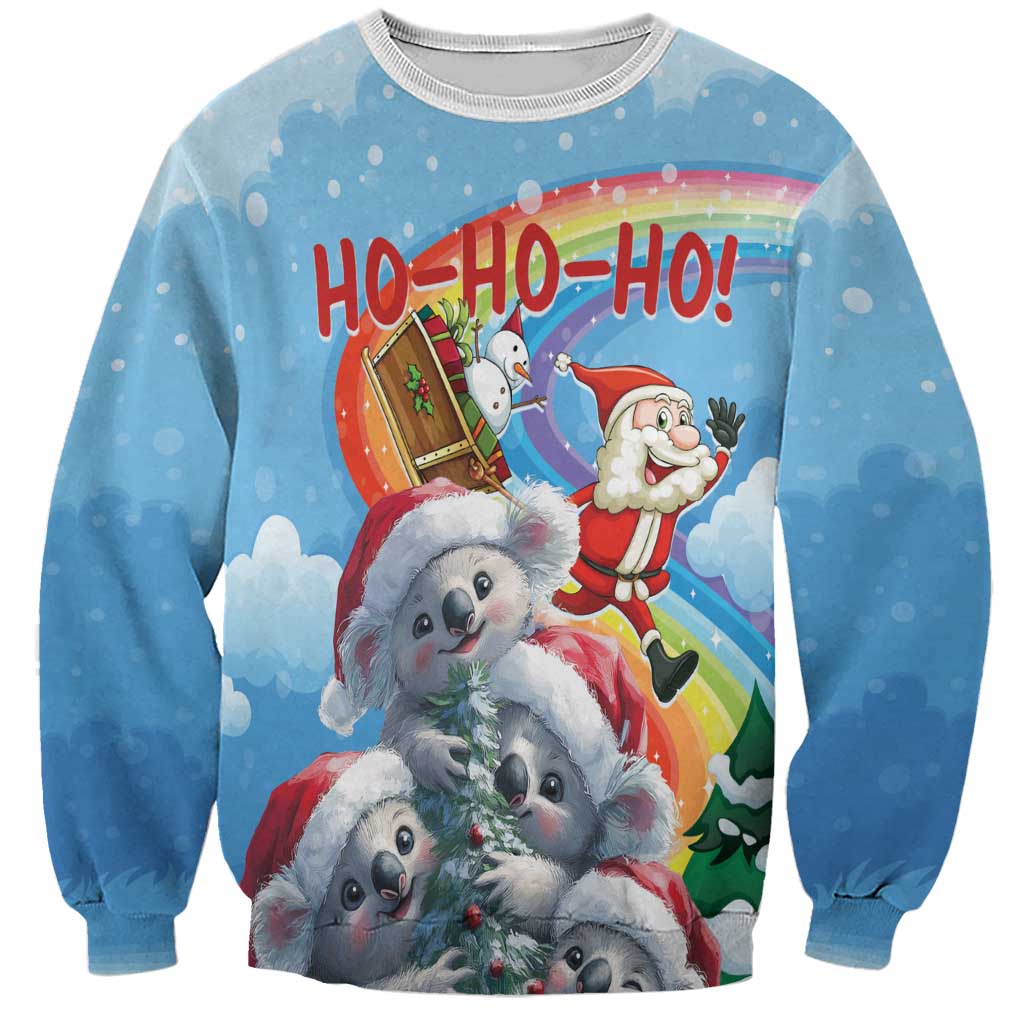 Personalised Australia Koala Christmas Sweatshirt Santa Claus Ho Ho Ho