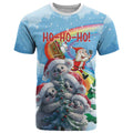 Personalised Australia Koala Christmas T Shirt Santa Claus Ho Ho Ho