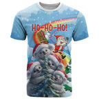 Personalised Australia Koala Christmas T Shirt Santa Claus Ho Ho Ho