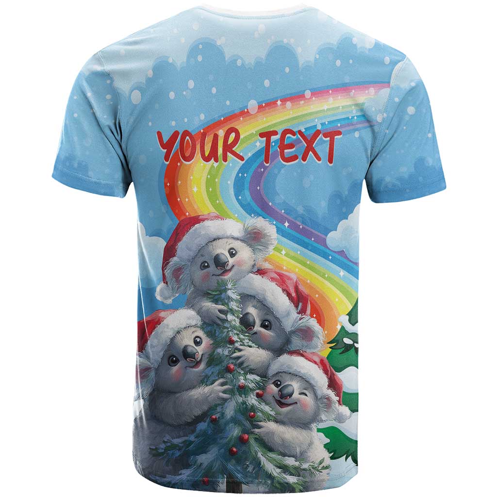 Personalised Australia Koala Christmas T Shirt Santa Claus Ho Ho Ho