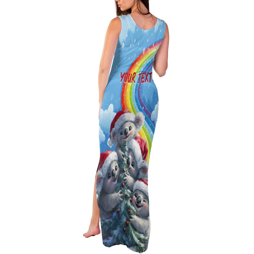 Personalised Australia Koala Christmas Tank Maxi Dress Santa Claus Ho Ho Ho