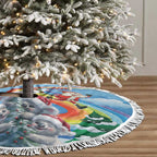 Australia Koala Christmas Tree Skirt Santa Claus Ho Ho Ho