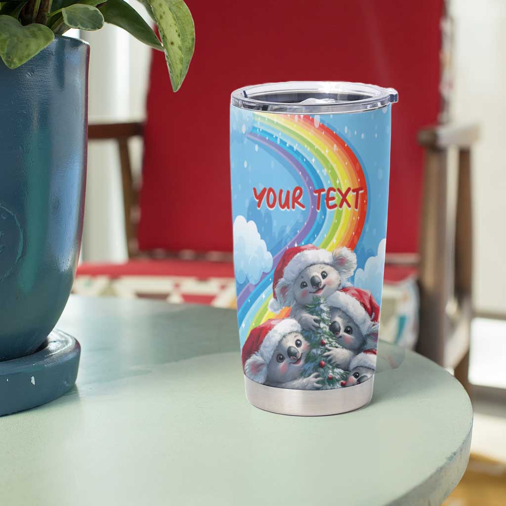 Personalised Australia Koala Christmas Tumbler Cup Santa Claus Ho Ho Ho