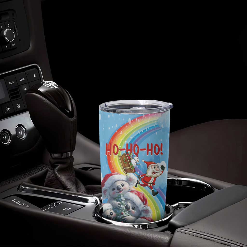 Personalised Australia Koala Christmas Tumbler Cup Santa Claus Ho Ho Ho