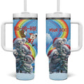 Personalised Australia Koala Christmas Tumbler With Handle Santa Claus Ho Ho Ho