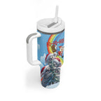 Personalised Australia Koala Christmas Tumbler With Handle Santa Claus Ho Ho Ho