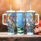 Personalised Australia Koala Christmas Tumbler With Handle Santa Claus Ho Ho Ho