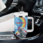 Personalised Australia Koala Christmas Tumbler With Handle Santa Claus Ho Ho Ho
