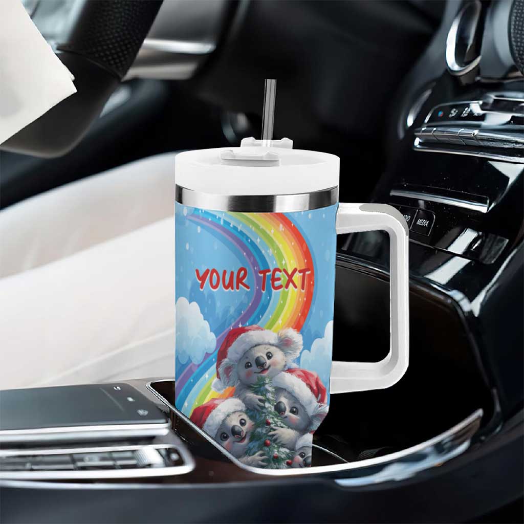 Personalised Australia Koala Christmas Tumbler With Handle Santa Claus Ho Ho Ho