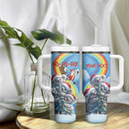 Personalised Australia Koala Christmas Tumbler With Handle Santa Claus Ho Ho Ho