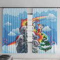 Australia Koala Christmas Window Curtain Santa Claus Ho Ho Ho