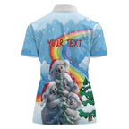 Personalised Australia Koala Christmas Women Polo Shirt Santa Claus Ho Ho Ho