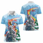Personalised Australia Koala Christmas Women Polo Shirt Santa Claus Ho Ho Ho