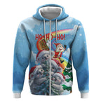Personalised Australia Koala Christmas Zip Hoodie Santa Claus Ho Ho Ho