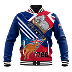 Australia Day Kangaroo and Koala With Flag Baseball Jacket
