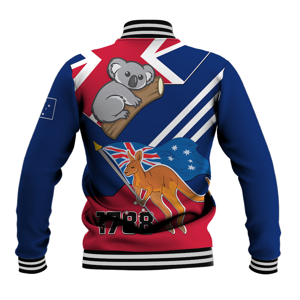 Australia Day Kangaroo and Koala With Flag Baseball Jacket