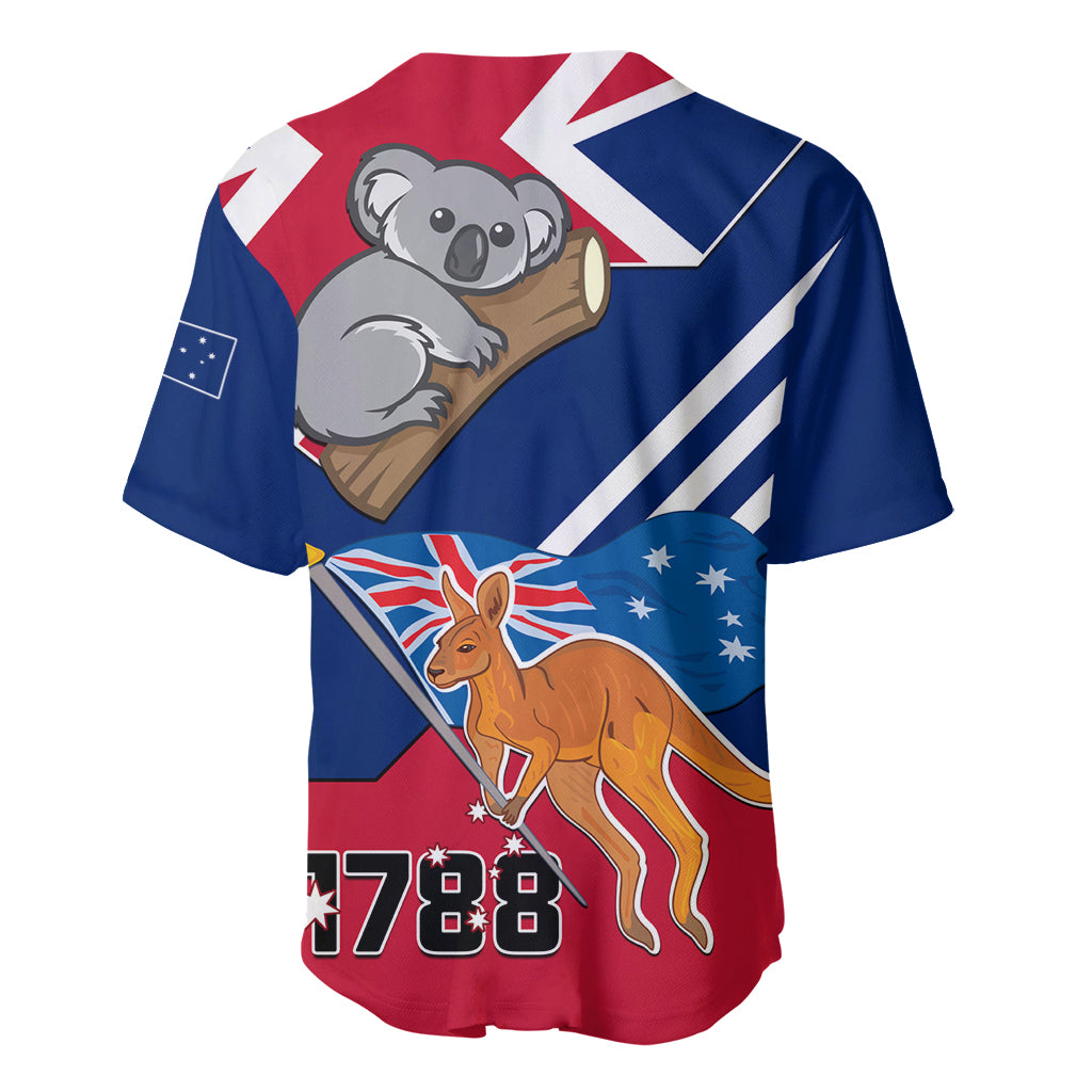 Australia Day Kangaroo and Koala With Flag Baseball Jersey