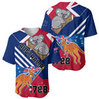 Australia Day Kangaroo and Koala With Flag Baseball Jersey