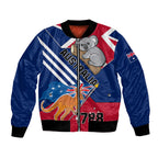 Australia Day Kangaroo and Koala With Flag Bomber Jacket