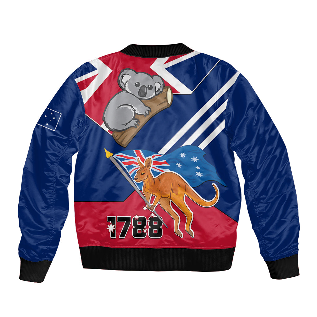 Australia Day Kangaroo and Koala With Flag Bomber Jacket