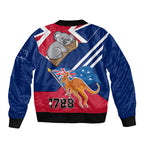 Australia Day Kangaroo and Koala With Flag Bomber Jacket