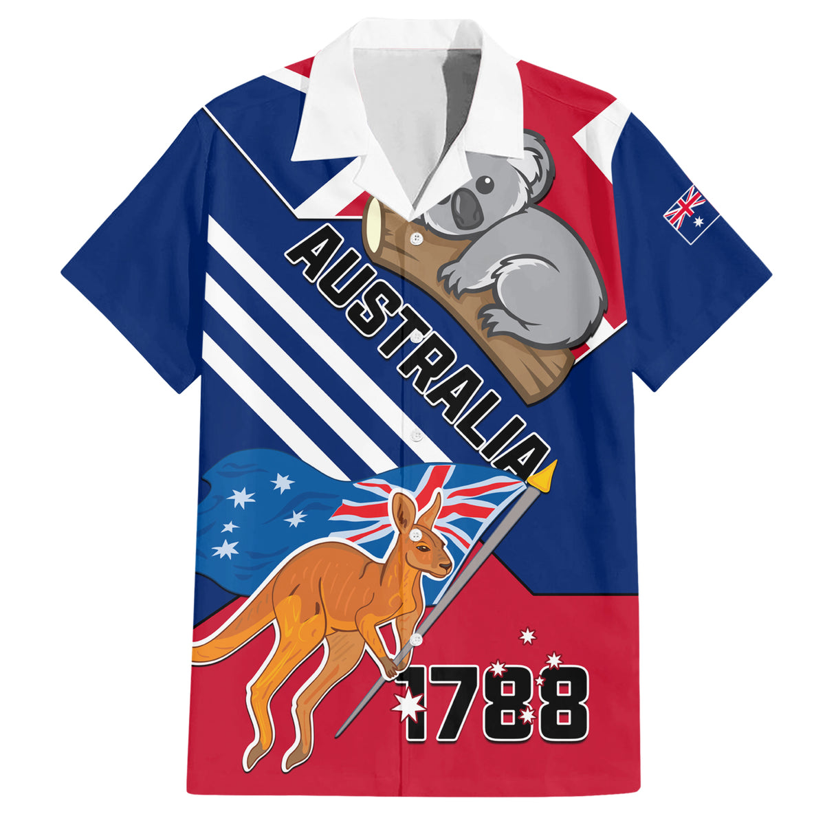 Australia Day Kangaroo and Koala With Flag Hawaiian Shirt