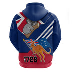 Australia Day Kangaroo and Koala With Flag Hoodie