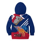 Australia Day Kangaroo and Koala With Flag Kid Hoodie