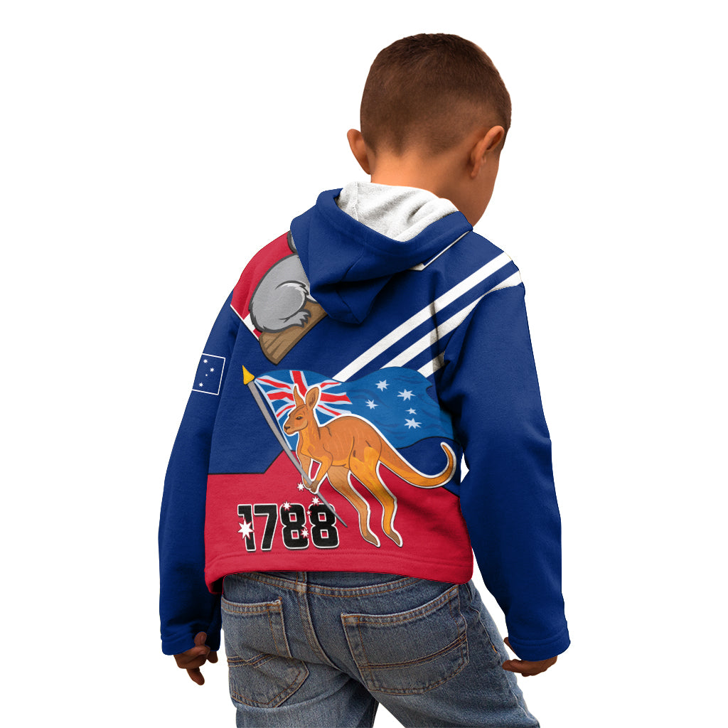 Australia Day Kangaroo and Koala With Flag Kid Hoodie