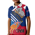 Australia Day Kangaroo and Koala With Flag Kid Polo Shirt