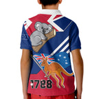 Australia Day Kangaroo and Koala With Flag Kid Polo Shirt