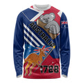 Australia Day Kangaroo and Koala With Flag Long Sleeve Shirt