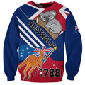 Australia Day Kangaroo and Koala With Flag Sweatshirt