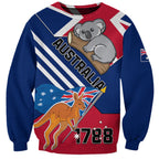 Australia Day Kangaroo and Koala With Flag Sweatshirt