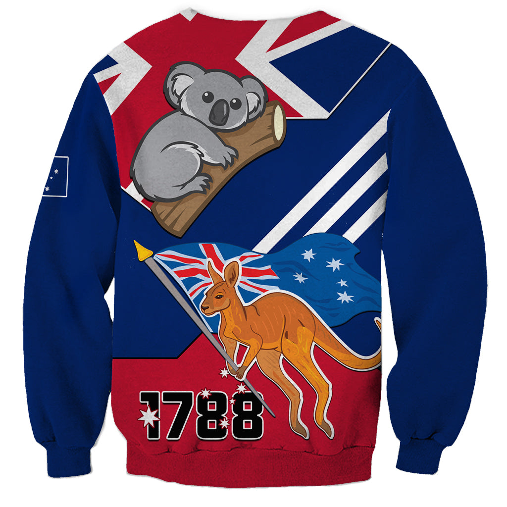 Australia Day Kangaroo and Koala With Flag Sweatshirt