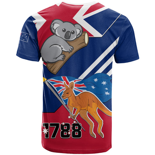 Australia Day Kangaroo and Koala With Flag T Shirt