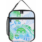 Kia Ora Maori New Zealand Pastel Lunch Bag Sun Ta Moko Aqua Green Version