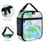 Kia Ora Maori New Zealand Pastel Lunch Bag Sun Ta Moko Aqua Green Version