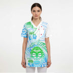 Kia Ora Maori New Zealand Pastel Scrub Top Sun Ta Moko Aqua Green Version - Aussie Hoodie