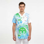 Kia Ora Maori New Zealand Pastel Scrub Top Sun Ta Moko Aqua Green Version - Aussie Hoodie