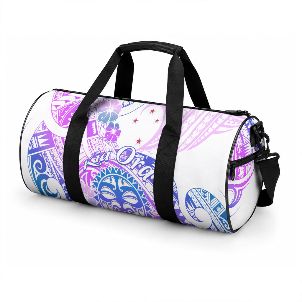 Kia Ora Maori New Zealand Pastel Duffle Bag Sun Ta Moko Lilac Version