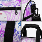 Kia Ora Maori New Zealand Pastel Duffle Bag Sun Ta Moko Lilac Version