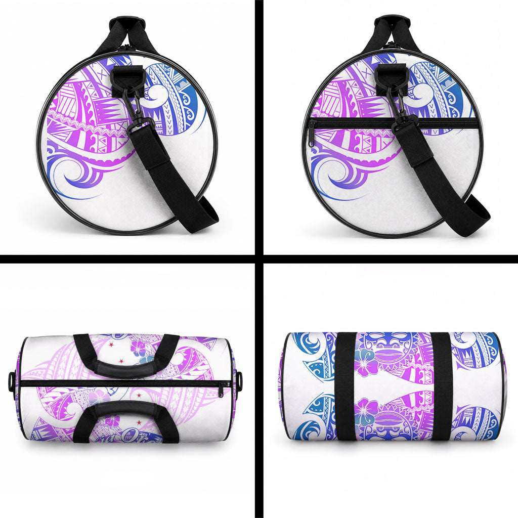 Kia Ora Maori New Zealand Pastel Duffle Bag Sun Ta Moko Lilac Version