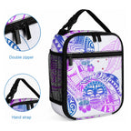 Kia Ora Maori New Zealand Pastel Lunch Bag Sun Ta Moko Lilac Version
