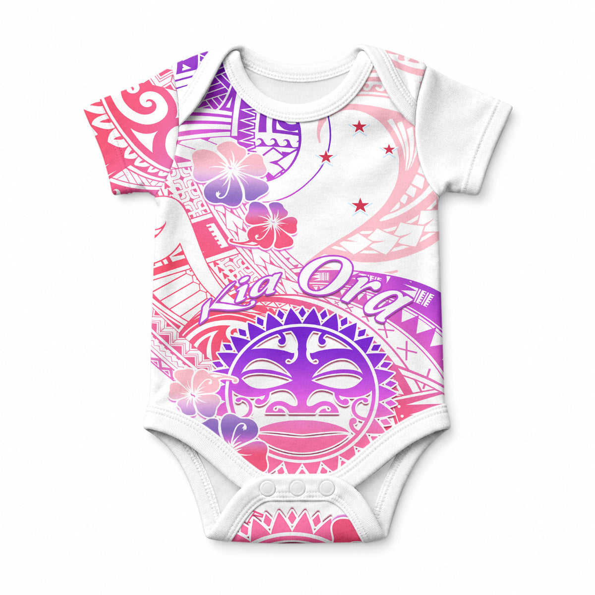 Kia Ora Maori New Zealand Pastel Baby Onesie Sun Ta Moko Sweet Version