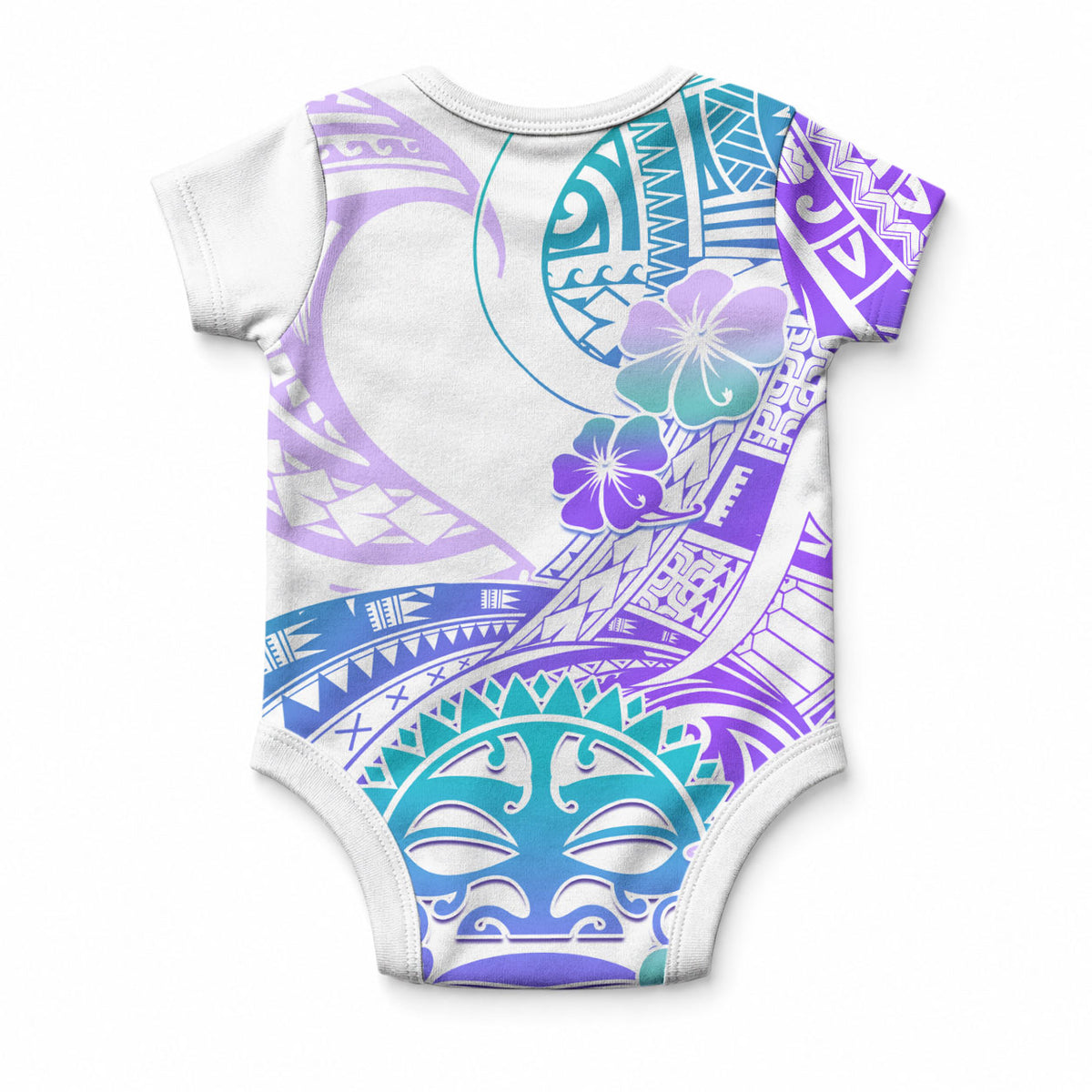 Kia Ora Maori New Zealand Pastel Baby Onesie Sun Ta Moko Violet Version