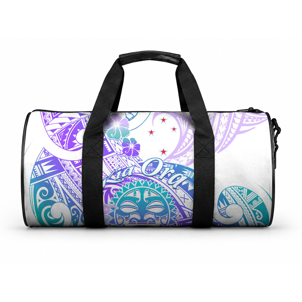 Kia Ora Maori New Zealand Pastel Duffle Bag Sun Ta Moko Violet Version